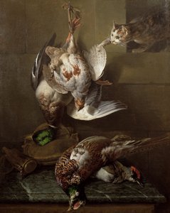 Cat Attacking Dead Game (olej) (jeden z pary, patrz też 40087)